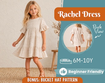 Dress Sewing Pattern for Kids, Dress Pattern, Kids Pattern, Summer Dress Pattern, Beginner Pattern, Sewing Pattern Toddlers, Baby Pattern