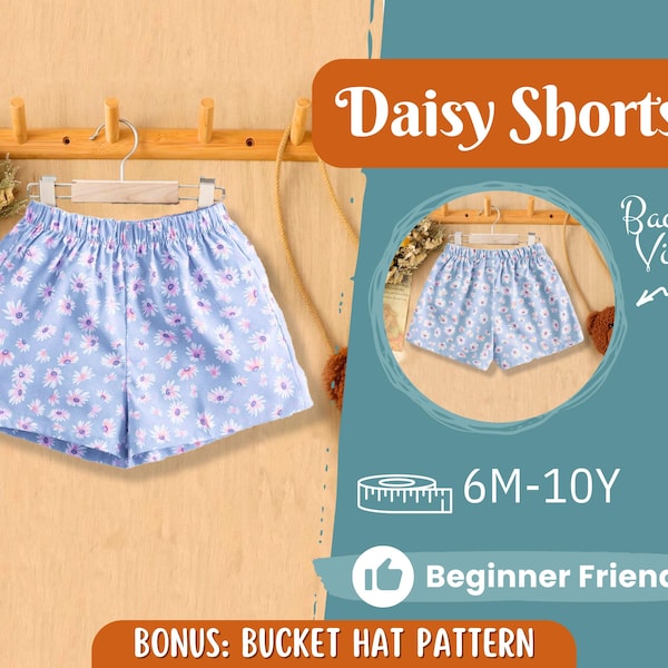 Shorts Sewing Pattern for Kids, Shorts Pattern, Kids Pattern, PDF Pattern, Beginner Pattern, Sewing Pattern Toddlers, Baby Sewing Pattern