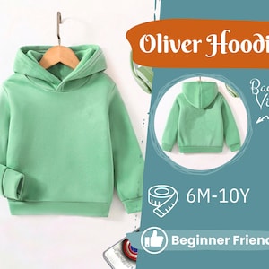 Hoodie Sewing Pattern for Kids, Sweatshirt Pattern, Kids Pattern, PDF Pattern, Beginner Pattern, Sewing Pattern Toddlers, Boy Hoodie Pattern