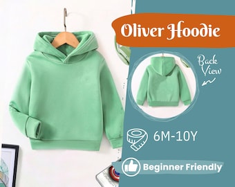 Hoodie Sewing Pattern for Kids, Sweatshirt Pattern, Kids Pattern, PDF Pattern, Beginner Pattern, Sewing Pattern Toddlers, Boy Hoodie Pattern