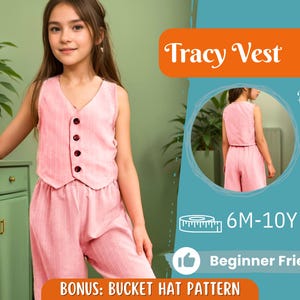 Vest Sewing Pattern for Kids, Kids Vest, Kids Pattern, PDF Pattern, Beginner Pattern, Sewing Pattern Toddlers, Kids Elegant Vest Pattern