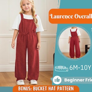 Overalls Sewing Pattern for Kids, Overalls Pattern, Kids Pattern, Jumpsuit Pattern, Beginner Pattern, Sewing Pattern Toddlers, Baby Pattern