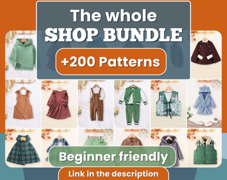 Overalls Bundle, Overalls Pattern, Sewing Patterns for Kids PDF, PDF Pattern, Romper Pattern, Kids Sewing Patterns, Kids Patterns image 5