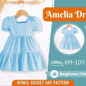 Dress Sewing Pattern for Kids, Dress Pattern, Kids Pattern, Summer Dress Pattern, Beginner Pattern, Sewing Pattern Toddlers, Baby Pattern