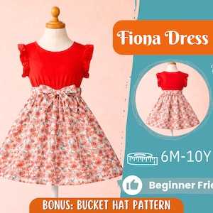 Dress Sewing Pattern for Kids, Dress Pattern, Kids Pattern, Summer Dress Pattern, Beginner Pattern, Sewing Pattern Toddlers, Baby Pattern