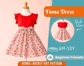 Dress Sewing Pattern for Kids, Dress Pattern, Kids Pattern, Summer Dress Pattern, Beginner Pattern, Sewing Pattern Toddlers, Baby Pattern