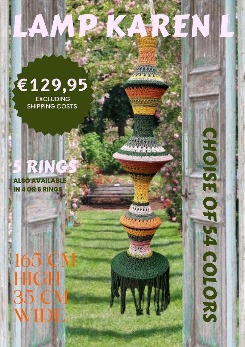 Crochet Fishnet shops Lamp Karen L (OP BETSELLING color(s) of your choice)
