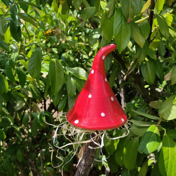 Punta da giardino con punta curva in ceramica su ordinazione, punta da giardino, hotel per insetti, sgabello per recinzione, picchetto da letto, in vaso a mano, resistente al gelo