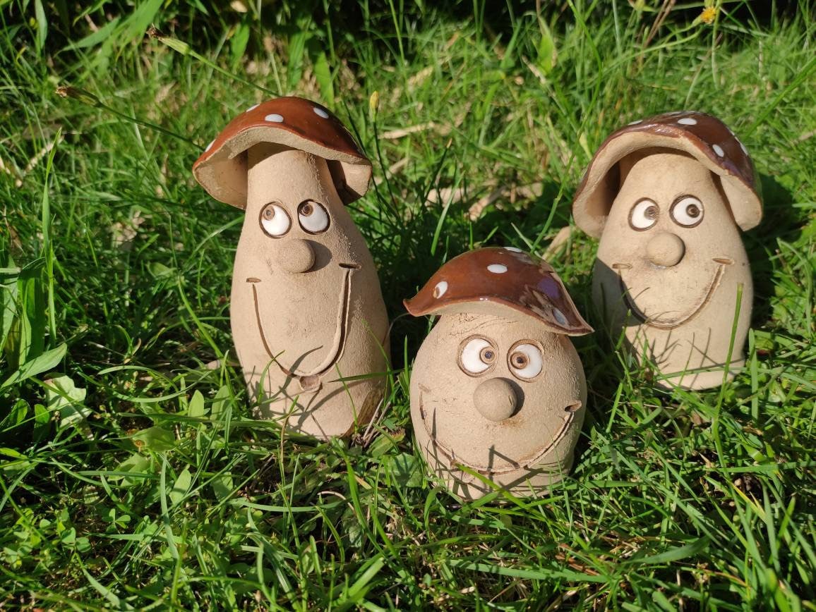 8 Funghi In Ceramica Colorati Per Giardino – Decorazioni Fai Da Te Per Vasi, Aiuole E Cortili, Resistenti Alle Intemperie, Multicolore