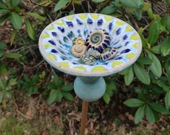 Ceramic insect potions made to order, bird bath, bee potion handmade, frost-proof