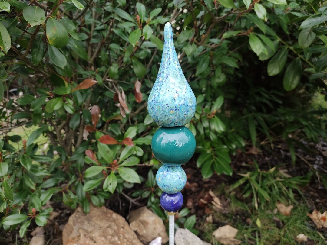 Keramikspitze auf Bestellung ca. 30cm hoch, Gartenstecker, Gartenstele