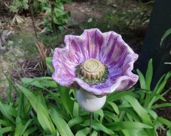 Fleur en céramique, potion anti-insectes, faite à la main, résistante au gel