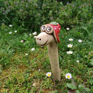 Williwurm keramische tuinpaal, bloempotpaal, plantenpaal, potpaal, perkpaal, op maat gemaakt, vorstbestendig