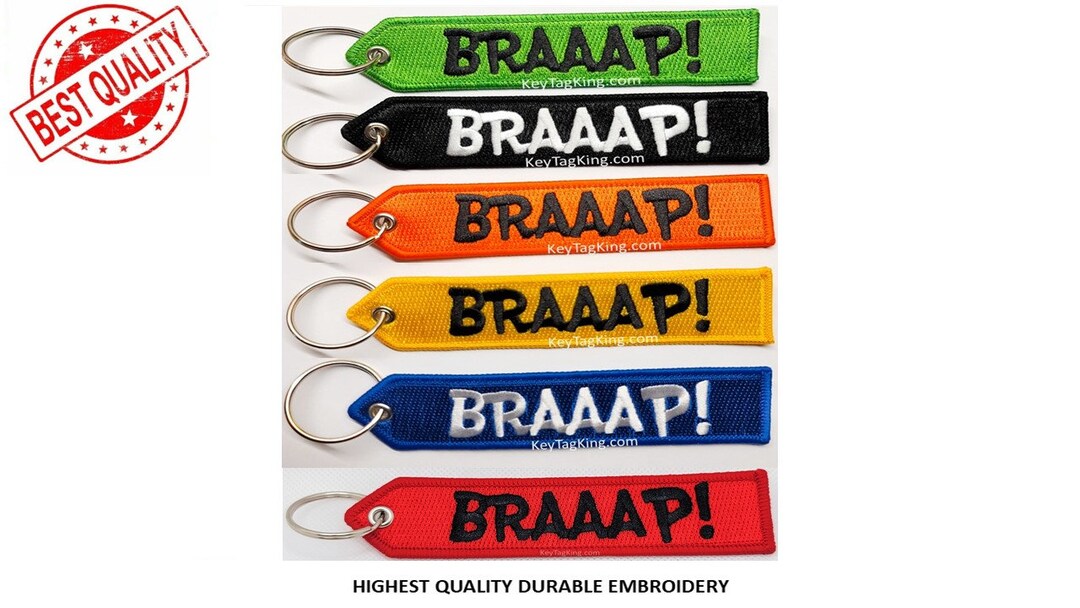 BRAAAP Dirt Bike, ATV, Motorcycle, Motocross Embroidery Keychain ...