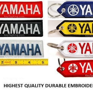 YAMAHA Motorcycle Boats 1 PC Embroidery Keychain Highest Quality Double Sided Embroider Fabric, key tag, exclusive product