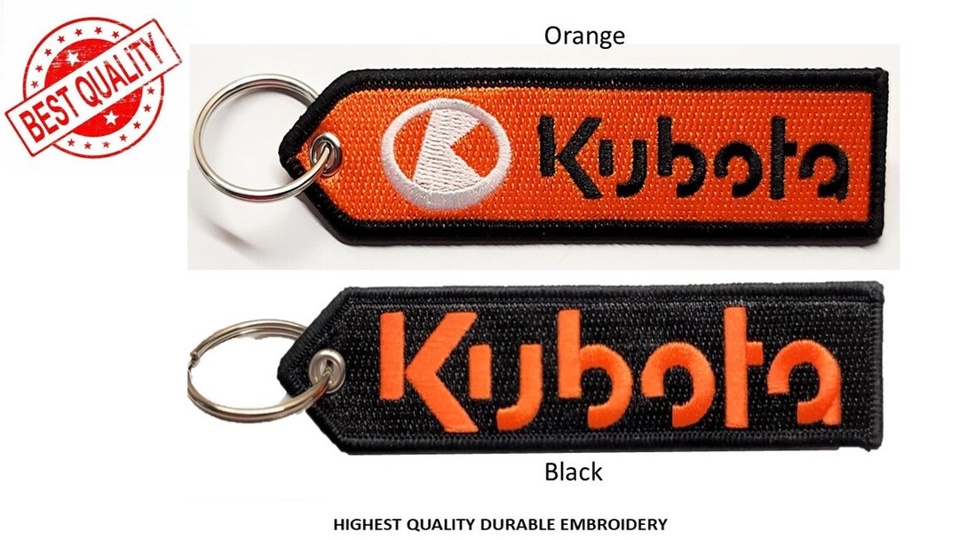 KUBOTA TRACTOR Embroidery Keychain Key Tag Highest Quality Etsy