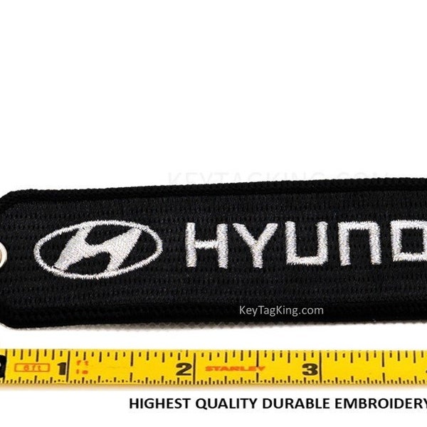 HYUNDAI Keychain Embroidery Keychain Quality Double Sided Embroider Fabric, key tag exclusive product