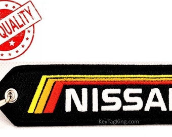 NISSAN KEYCHAIN Frontier Titan Pathfinder Murano Pro 4X Maxima Embroidery Keychain key tag Highest Quality Double Sided Embroider Fabric