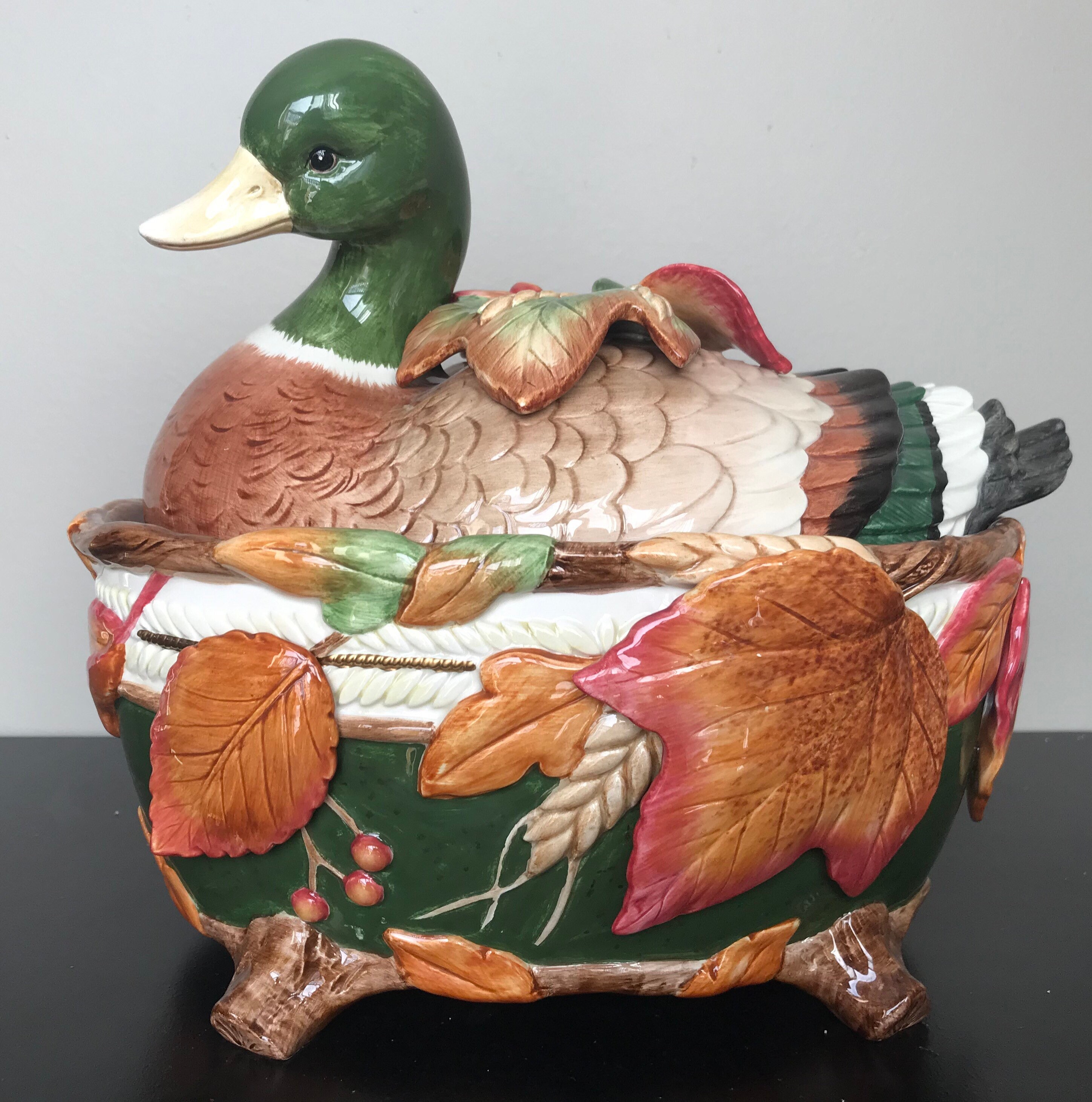 Rare Mallard Duck Soup Tureen Fitz and Floyd Etsy