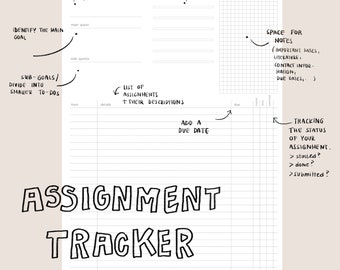 assignment notebook drawing Masterlist: assignment tracker for class