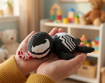 3D-geprint beeldje met gelede venijnschildpad