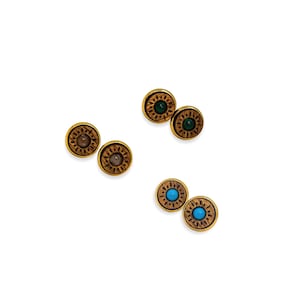 Gemstone Wood Earrings | GEM + WOOD