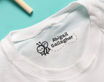 Bumble Bee Stamp, Fabric Stamp Kit, Kids Fabric Stamp, Personalised Clothing Stamp, Custom Fabric Stamp, Clothing Stamp Ink, Kids Stamp