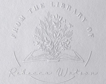 NEW TOP SELLER - From the Library of Book Embosser Custom Personalised From the Library of Book Belongs to Ex Libris Book Lover Gift