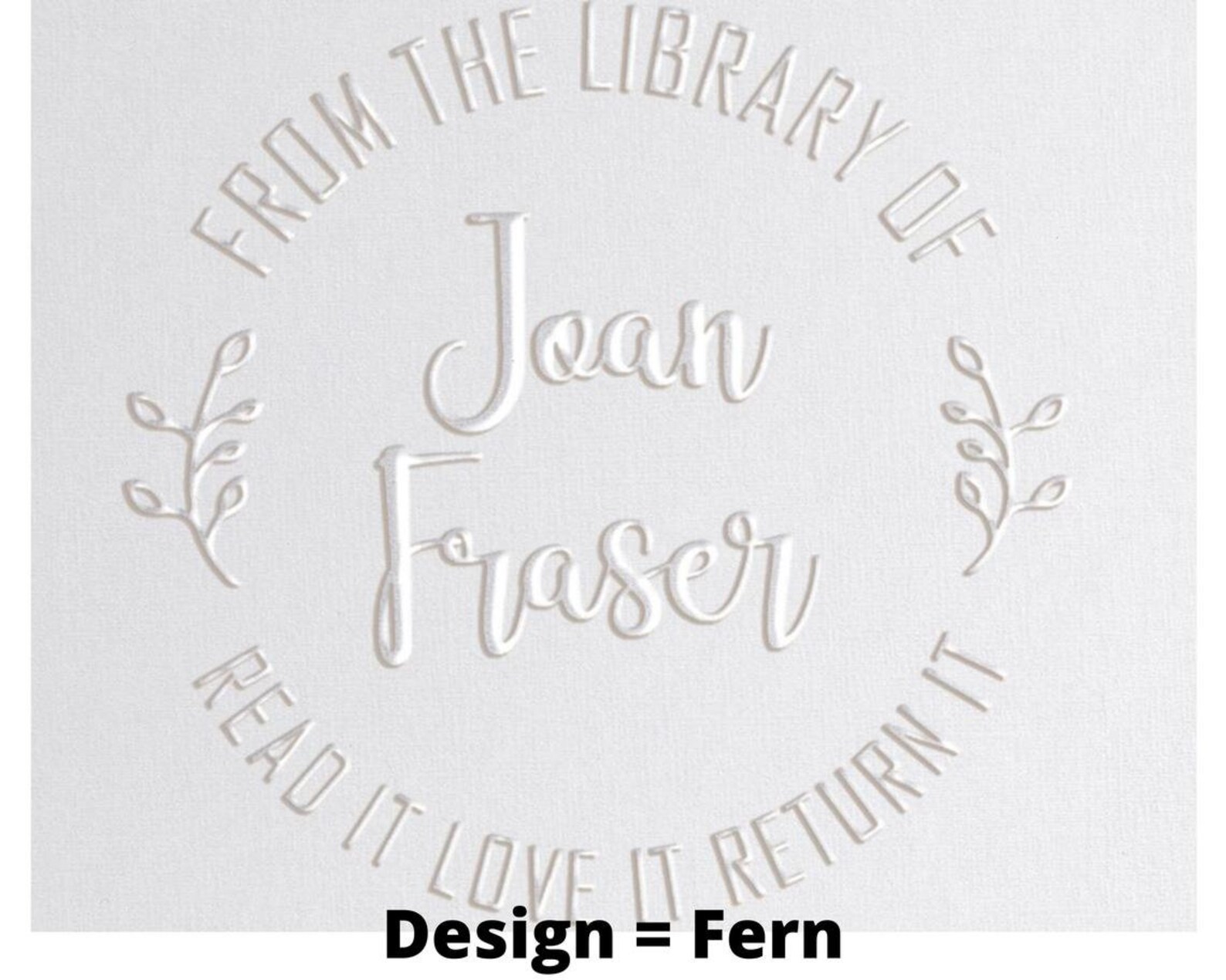 Library Book Embosser Custom With Your Details and Choice of Etsy