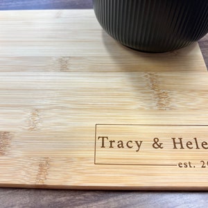 Engraved Wedding Gift Cheese Board, Custom Cutting Board, Housewarming Gift, Custom Chopping Board, Wedding Date Chopping Board