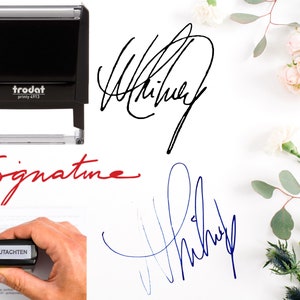 Signature Stamp Stamp With Name 1 Line Name Stamp Signature Stamp  Customizable Stamp Personalized Self-inking Signature Stamps 