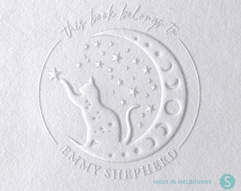 BOOK STAMP | Custom library Stamp | Embosser Stamp | From the Library of Stamp | Book Lover | Personalized Stamp | Book Embosser