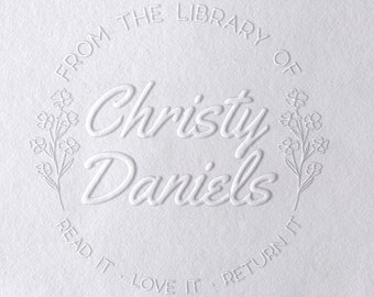 bookbinding supplies sydney TOP SELLING - Personalised Library Book Embosser Stamp Custom Library Book Lover Gift Ideas 10+ Designs Melbourne Made