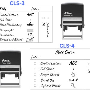 TOP SELLER - Checklist Stamp Feedback Stamp Teacher Feedback Stamp, Teacher Stamps, Personalised Stamps