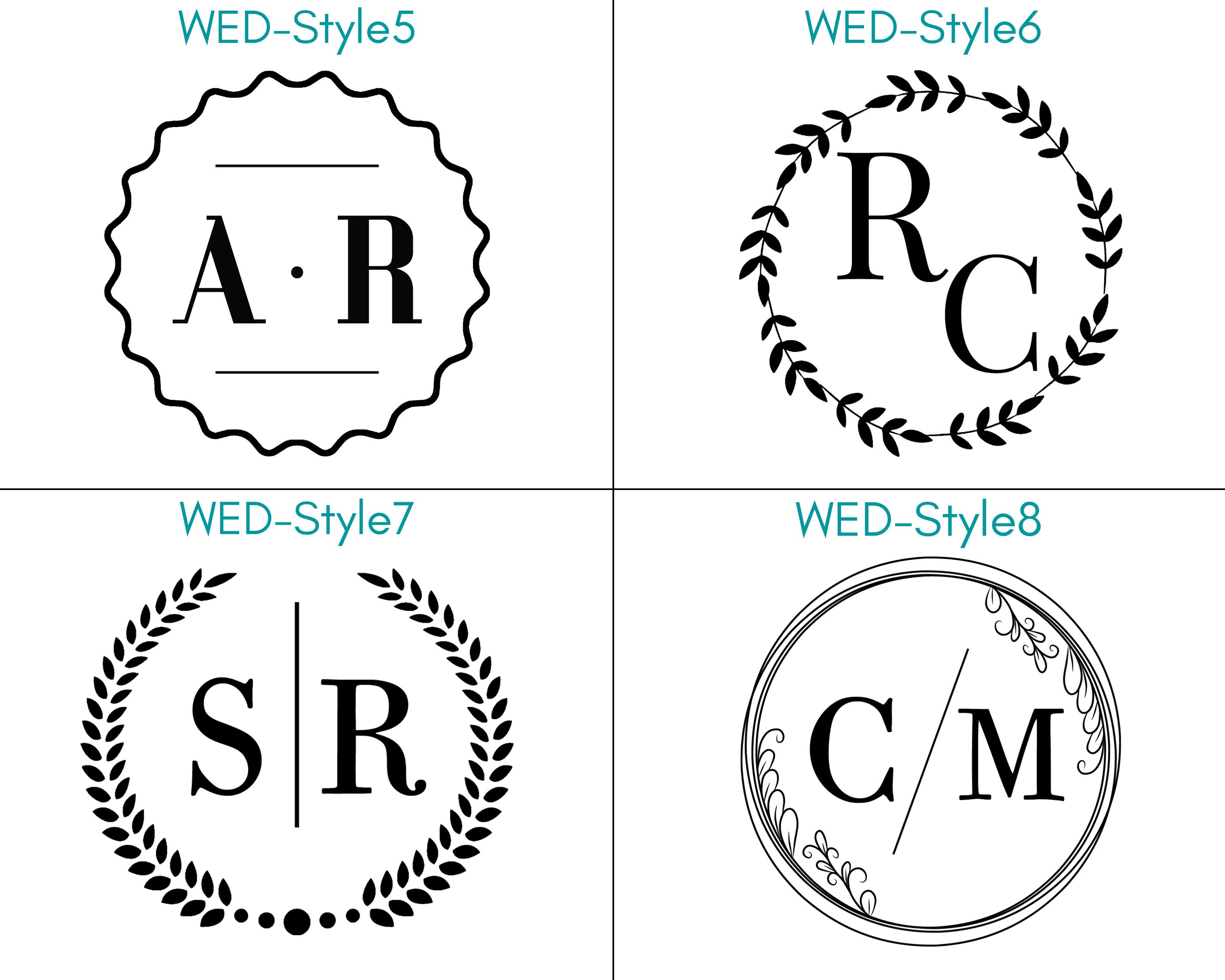 Wedding Initials Embosser Stamp Date Embosser Wedding Etsy Australia