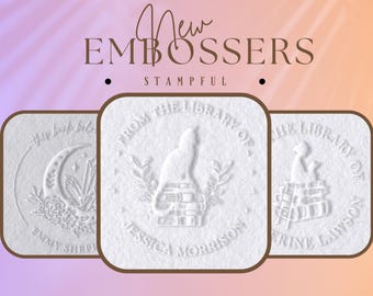 Personalized Book Embosser: Custom Library Stamp, Ex Libris Gift