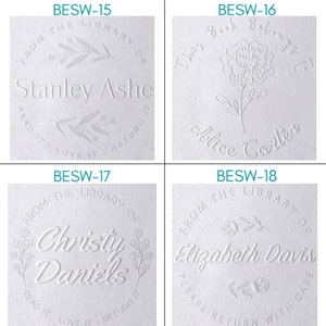 Puede incluir: Cuatro tarjetas cuadradas blancas con texto negro y un dise&ntilde;o decorativo. El texto en las tarjetas dice "BESW-15", "BESW-16", "BESW-17" y "BESW-18". Cada tarjeta tiene un dise&ntilde;o diferente. La primera tarjeta tiene un dise&ntilde;o de hojas, la segunda tarjeta tiene un dise&ntilde;o de flores, la tercera tarjeta tiene un dise&ntilde;o de hojas con un c&iacute;rculo alrededor del texto y la cuarta tarjeta tiene un dise&ntilde;o de flores con un c&iacute;rculo alrededor del texto.