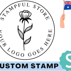 Custom Stamps with Business Logo Self Inking | Logo Branding Stamp | Customized Artwork Design, Round Stamp, Rectangular, Square Stamper