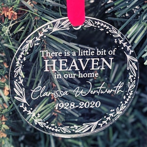 Memorial Ornament, Personalised Christmas Ornament, Keepsake Gift, Sympathy Gift, In Memory of Gift, Christmas 2023 Ornament