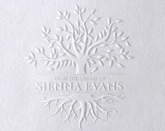 Custom Library Embosser Stamp: Nature Lover Bookish Gift