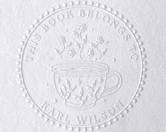 BEST SELLER From the Library of Book Embosser Custom Personalised Book Belongs to Ex Libris Book Lover Gift