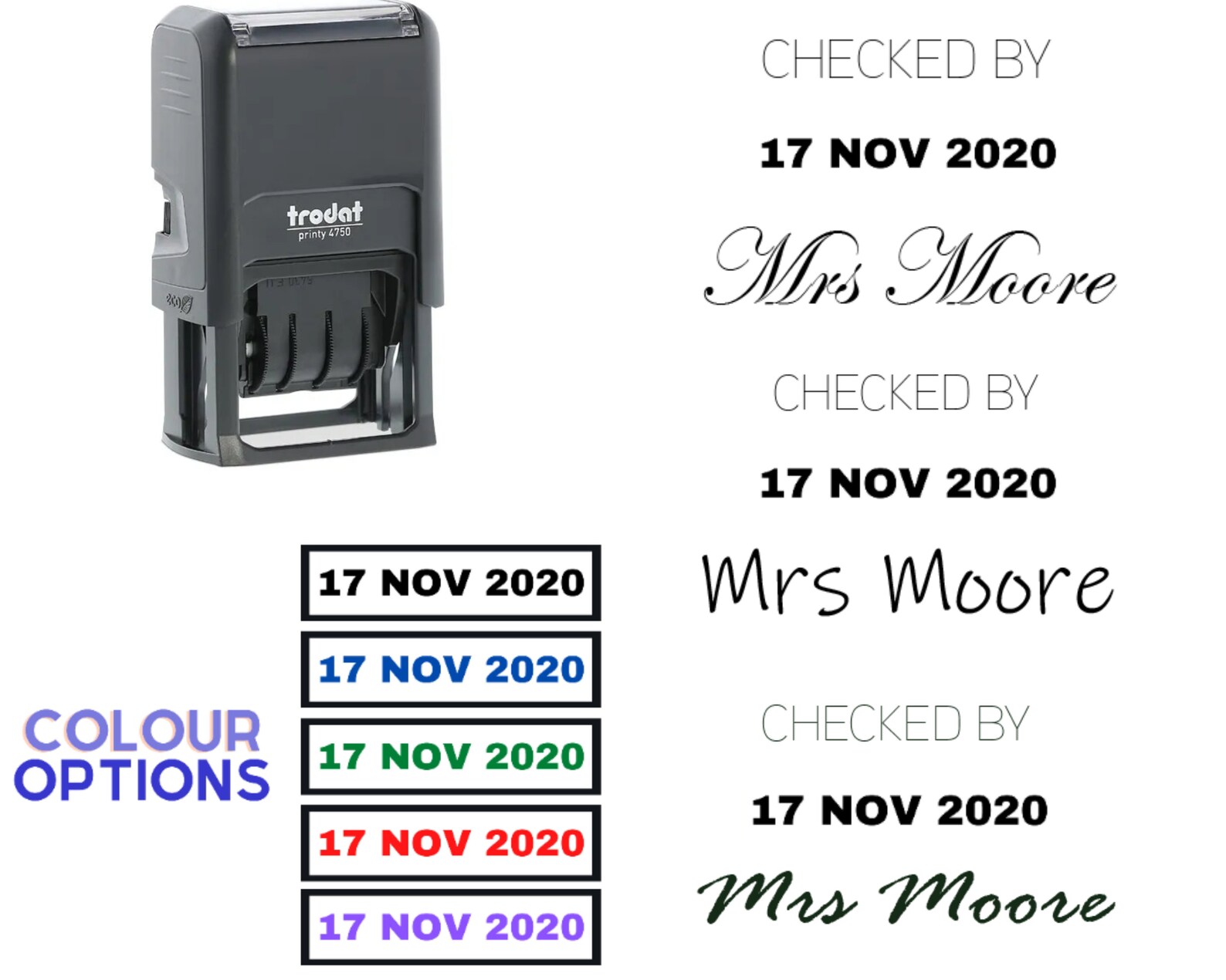 Teacher Date Stamp Personalised Name and Date Stamp Custom Etsy Australia