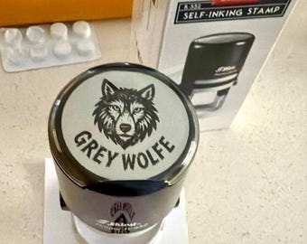 Individueller Logo Stempel für Business | Personalisierter Brandstempel | Selbstfärbend oder Holzgriff | Individuelles Business Logo Stempel