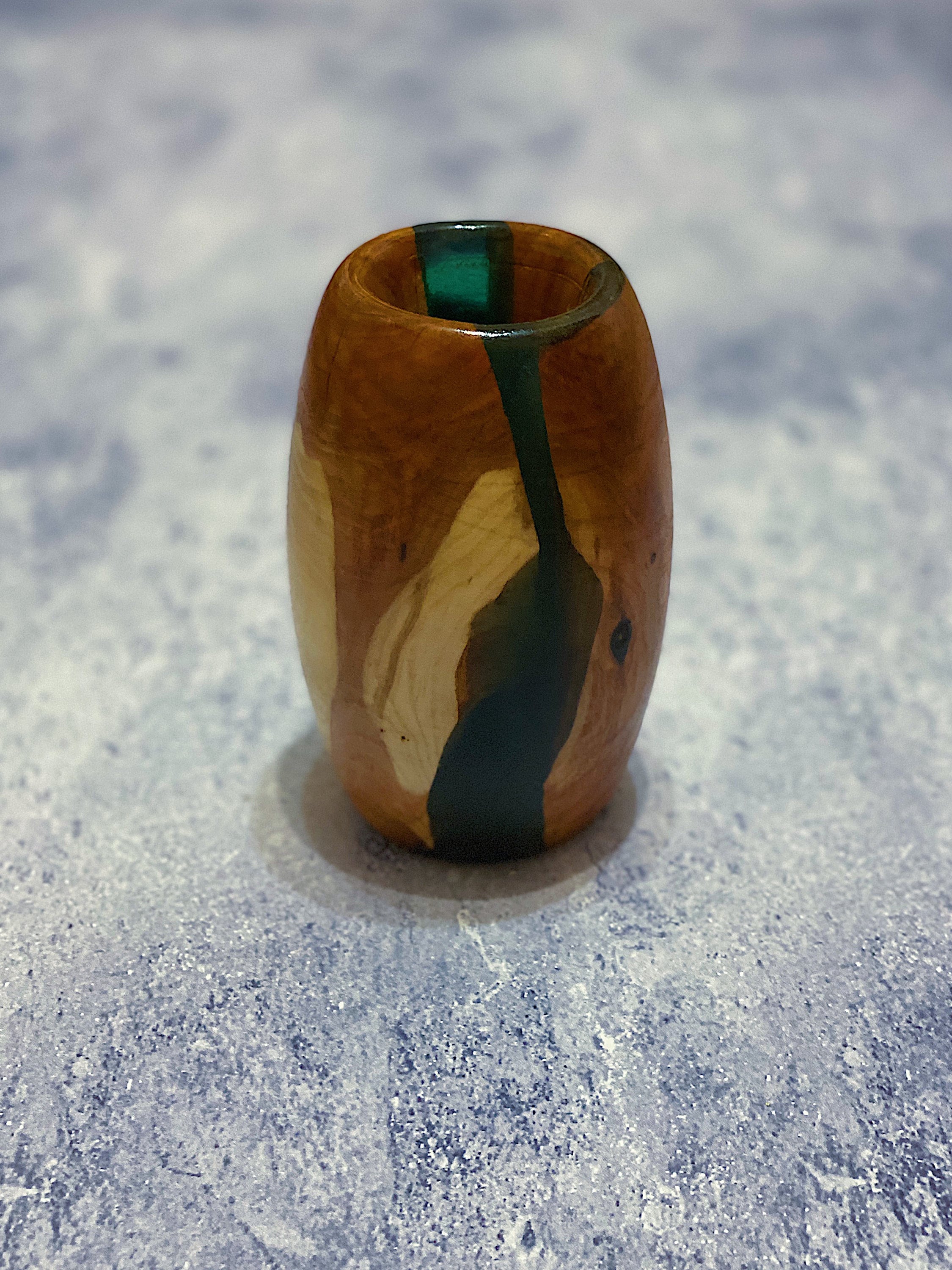 Wood and epoxy vase wood decor small vase small epoxy vase Etsy