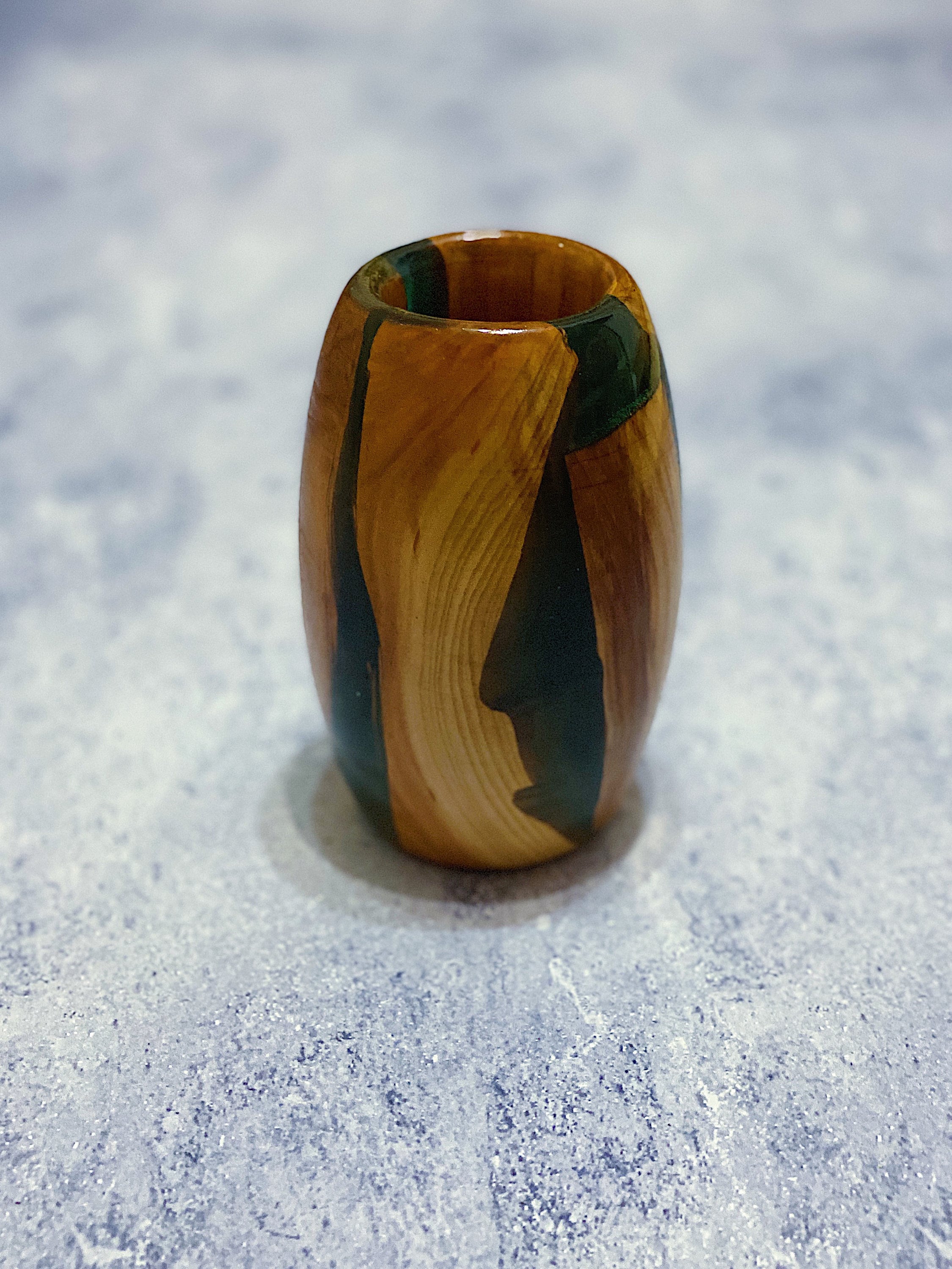 Wood and epoxy vase wood decor small vase small epoxy vase Etsy