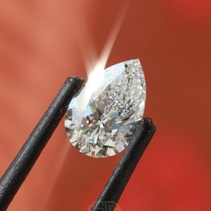 IGI/GIA Certified Pear Diamond, Pear Loose Lab Diamond For Engagement Ring, 1CT Lab Grown Pear, Conflict Free,Sustainable Pear,Gift For Wife