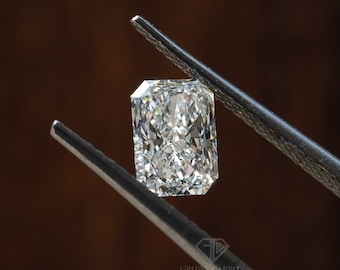 1.01CT Certified Radiant Cut Lab Grown Diamond Engagement Ring | IGI Certified Lab Created CVD Diamond | Eco-Friendly Conflict Free Diamond
