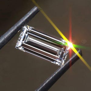 Colorless IGI 1.00CT Long Baguette Cut Lab Diamond, Elongated Baguette Diamond,Loose Diamond for Custom Bespoke Jewelry,EF/VS Graded Diamond