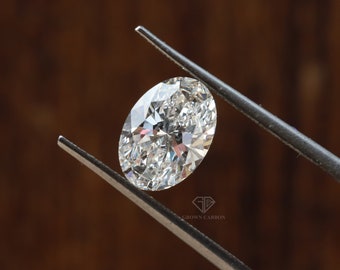 2.11CT Oval Diamond Ring, Oval Cut Lab Diamond, IGI Certified Lab Created Diamond Engagement Ring, E/VS1 Clarity Oval Cut Solitaire Diamond