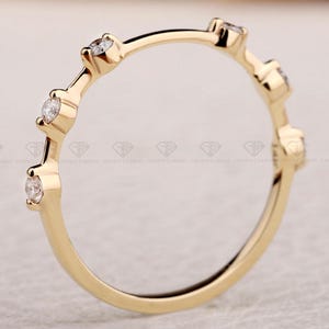 Floating Bubble Diamond Wedding Band, 1.90 MM Round Lab Grown Diamond Band, Full Eternity Band, Stackable/Matching Band, Minimalist Band